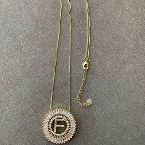 Letter F costume necklace
